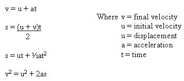 final velocity equation